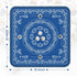 Gedgan 32.4x32.4 Inch Mahjong Mat - Elegant Blue with Lace Trim | Non-Slip Rubber Gaming Mat & Noise Reducer |