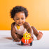 1 Pack, 3 Oball Easy Grasp Rattle & Roll Buggie BPA-Free Push Car Infant Crawling Toy, Age Months and up, Red/Yellow
