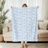 Cstdyfrv Summer 60x80in Pink Blue Coastal Baby Blankets for Boys Girls Cute Seashells Starfish Bows Striped Swaddle
