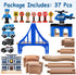 Set Playset SainSmart Jr. Wooden Train - Interactive Police for Kids | Building Toy with Train, Figures & Accessories |