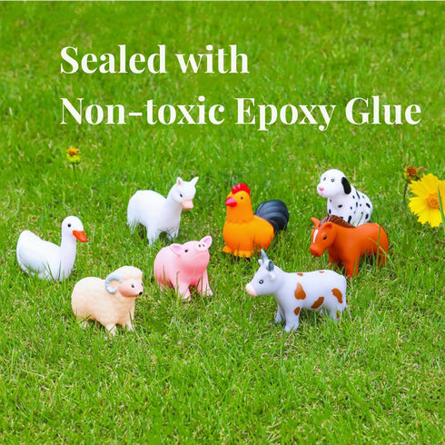 XY-WQ No Hole Bath Toys for Infants 6-12 & Toddlers 1-3, 8 Pcs Animal Bathtub Toys with Mesh Bag