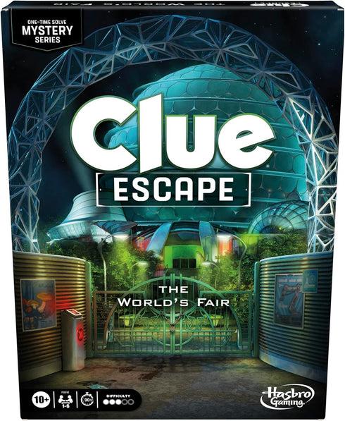 Clue Escape: The World’s Fair Board Game, 1-Time Solve Mystery Game for Ages 10+, 1 to 6 Players
