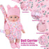 12" Set 3+ DOTVOSY Baby Doll with Clothes and Baby Carrier for Dolls Reborn Baby Doll Accessories Include Feeding
