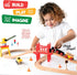 Play22 Set 38 Set 3-4 Wooden Train Toddler Toys - Pieces Wood Train Track for Toddlers Years with Crane, Bridge