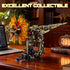 HJPLPXH 1277 Set Pcs Mechanical Dilophosaurus Building Blocks Steampunk Dinosaur Model with LED Eyes and Manual Linkage