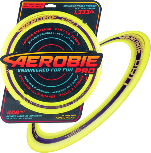 Aerobie Pro Ring Outdoor Toy for Kids, Boys and Girls, All Ages, Colors May Vary