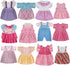 12 Sets Baby Doll Clothes for 12-14 Inch Dolls, Colorful Princess Dress, Romper, Sweater Costume, Cute Accessories