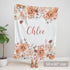 Lovable Gift Co (50 60 Caramel Boho Floral Personalized Baby Girl Blanket, Custom Name Gift x Toddler/Kids)
