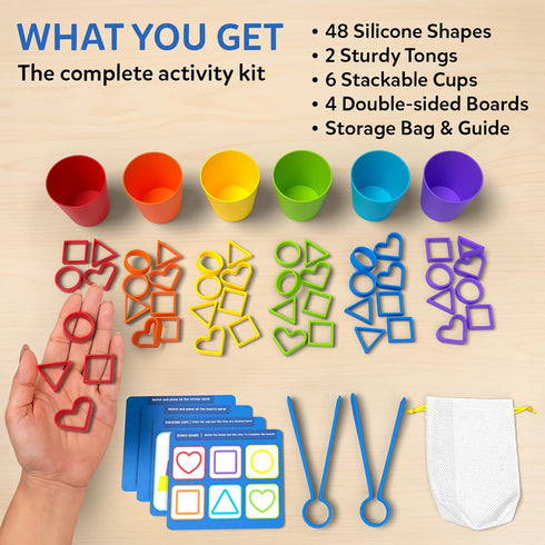 Counting 3, 4, 5, 6 Skillmatics Silicone Rainbow Sorting Game - Learning & Educational Toy, Sorting, & Sequencing