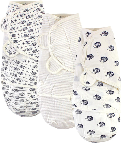 Touched by Nature Unisex Baby Organic Cotton Swaddle Wraps, Hedgehog, 0-3 Months by Touched by Nature