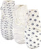 Touched by Nature Unisex Baby Organic Cotton Swaddle Wraps, Hedgehog, 0-3 Months by Touched by Nature