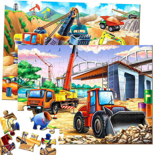 JTKDBJZ Puzzles for Kids Ages 4-6 2x60 Pieces Jigsaw Puzzles for Toddlers 3-5,6-8,Fun
