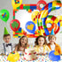 40 Inch Building Block Number Balloon, Colorful Number Block Foil Balloons, Large Big Numbers Helium Balloon for Girls