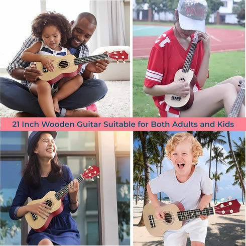 21 Inch 3-9 Wooden Kids Toddler Child Children Acoustic Guitar Musical Instruments Ideal for Year Old Boys Girls Gifts