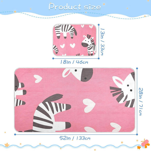 SyXIOP 28" 52" Happy Valentine Cartoon Cartoon Animal Pink Cooling Baby Crib Mattress Sheets x Absorbent Mattress