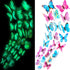 48 Pieces Glow in The Dark Butterflies - 3D Butterfly Decal Sticker Wall Decor for Room Nursery Living Room