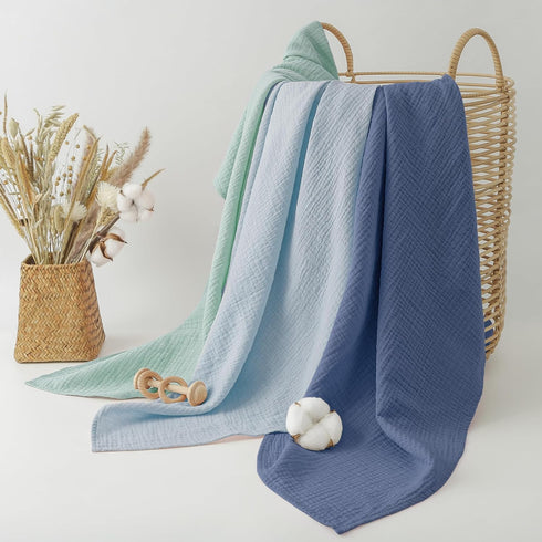 40 38 inches 3 Pack Bearmoss Muslin Swaddle Blankets, x Baby Swaddle for Boys and Girls, Soft Baby Blanket, Breathable