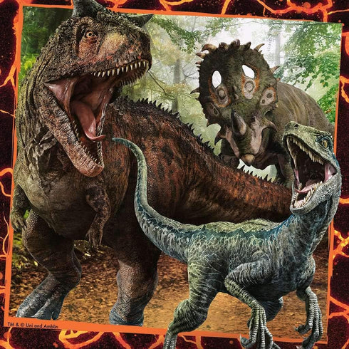 Ravensburger 3x49 Piece Jigsaw Puzzle Set for Kids - Instinct to Hunt - Every Piece is Unique, Fits Together Perfectly
