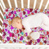 Pigsaly 27x39 Inch Crib Sheets Colorful Hearts Flowers Valentines Day Baby Sheet for Standard Crib Mattress Boys Girls