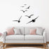 Flying Birds Wall Decals, Vinyl Stickers for Dorm, Nursery, Office, Kids Room, Modern Home Decor, Black