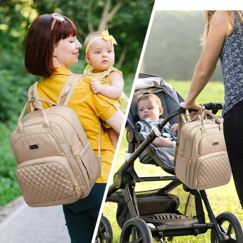 Backpack 2 30L-38L) Backpack Qualyphant Diaper Bag - Extra Large Diaper Bag for Kids Twins (Expandable - Cute Travel