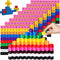 Poen 800 pcs Counting Blocks, Colorful Math Manipulatives, Educational Math Construction Toy for Kids Ages 4-8