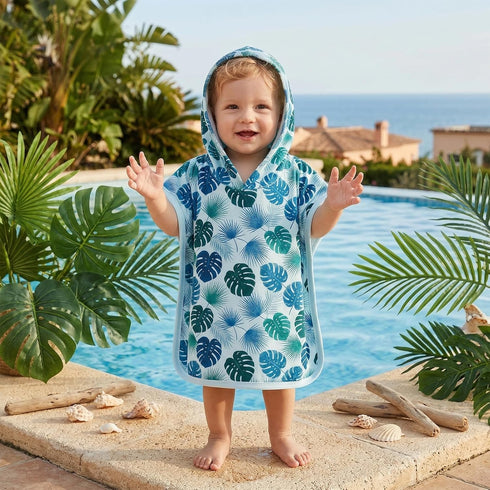 TUWIXIUW 18-24 Toddler Hooded Beach Towel Baby Boy Girl Poncho Towels Cartoon Printed Soft Coverup Bath Towels for Swim
