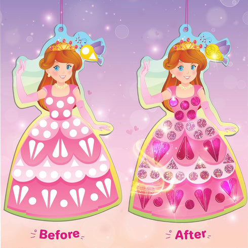 Set 3,4,5,6,7,8 Imagimake Mirror Mosaic Princess & Unicorn Kids Art | DIY Art & Craft Kits | Foil Stickers for Kids |