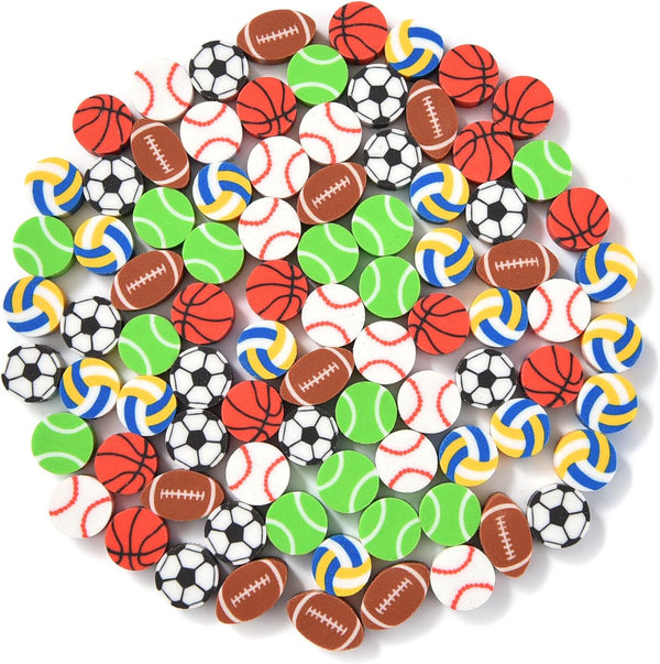 300 PCS Mini Fun Balls Erasers for Kids, Assorted Novelty Pencil Erasers for Party Favors and School Prizes