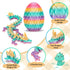 bgezxuy 3D 3D (12pcs-withoutkeychain) Mini Printed Dragon Eggs with Dragon Inside, Articulated Crystal Dragons Printed