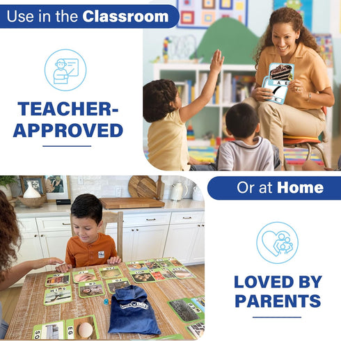 BenBen Spelling Games, Sight Word Games with 224 Flashcards, Educational Phonic Games for Kindergarten to 3rd Grade