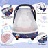 Cozy Summer 2 SWESEN Car Seat Covers for Babies, Carseat Cover Boy with Zipper, Sun & Cover, Infant Car Seat Canopy