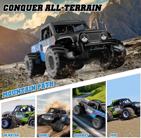 Q191 1:16 50+ 2 2.4Ghz 4WD 6-12+ KB KAIBO Amphibious Remote Control Car - Waterproof All Terrain RC Monster Truck