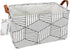 FANKANG Foldable Canvas Laundry Basket, Nursery Hamper with Waterproof PE Coating for Storage, Office, Bedroom (L,