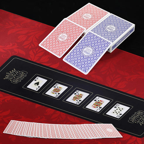 GUTSHOT Playing Cards - Waterproof Deck with Spill-Proof Design, Pack of 2 (Blue & Red)