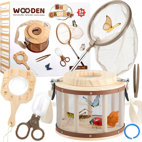 GAGAKU Kids Bug Catching Kit with Backpack - 8 in 1 Outdoor