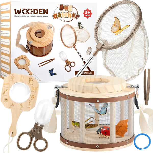 GAGAKU Kids Bug Catching Kit with Backpack - 8 in 1 Outdoor