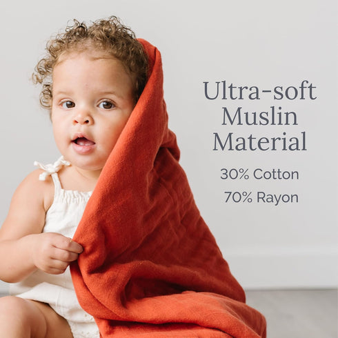 47" 47" Natemia Muslin Baby Blanket - Ultra Soft, Breathable Baby Blankets for Girls and Boys - Newborn Essentials