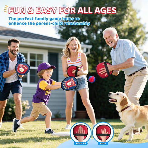 Set 3-5, 3 4 5 6 7 8-12 Twinkoo Toss and Catch Ball Game for Kids Kids Toddler Baseball Glove & Catch Ball Toys,Kids
