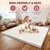 47x47 Tummy 1.2" Baby Play Mat - Leather Waterproof Time mats for floor - Extra Thick Foam Cushioned & Super Soft