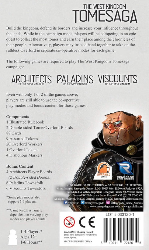 The West Kingdom Tomesaga by Renegade Game Studios - Ages 12+, 2-6 Players, Campaign & Co-op Mode