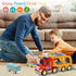 Nicmore 1 2 3 4 18 5-in-1 Playset Carrier Truck Toddler Toys Car: Transport Toy for Year Old Boys Girls Month Kid Gifts