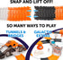 250pk Set 225 2 USA Toyz Galactic Race Tracks for Kids- Speedway Race Car Track with Flexible Roads, LED Toy Cars