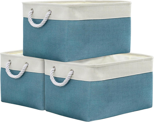 TheWarmHome Storage Baskets - Extra Large 3 Pack 17x14x10 inch Storage Bins for Organizing Baby Clothes, Dog Toys, Home