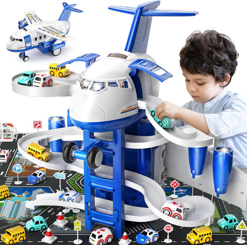 Airplane Toys for Toddlers 3-5 - Car Race Tracks for Kids Ages