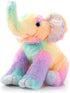 The Petting Zoo Elephant Plush Toy, 9 Inches, Ombrez Animals, Rainbow Elephant