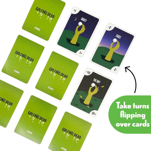2 6 7 The Golfing Dead - Best New Zombie Card Game Top Family Games for to Players - Great for Adults, Couples, Teens