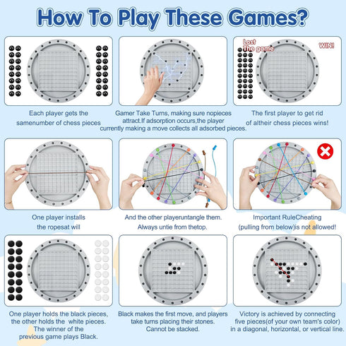 3 1 5-in-eine-Reihe-Spiel 40 100 10 in Board Games, & Magnetic Chess & Rope Untangling Puzzle Game, Pcs Stones, Perlen