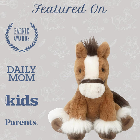 10-Inch MON AMI Truffles The Horse Stuffed Pony Toy for Boys & Girls | Soft Farm Plush Horse | Playtime Companion |