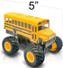 5-Inch Pullback ArtCreativity Diecast Monster School Bus Mechanism Toy Truck with Big Wheels, Play Vehicle Gift